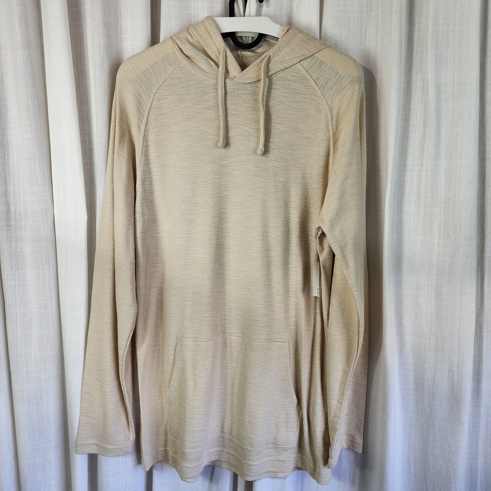 Men's Cream Hooded Pullover